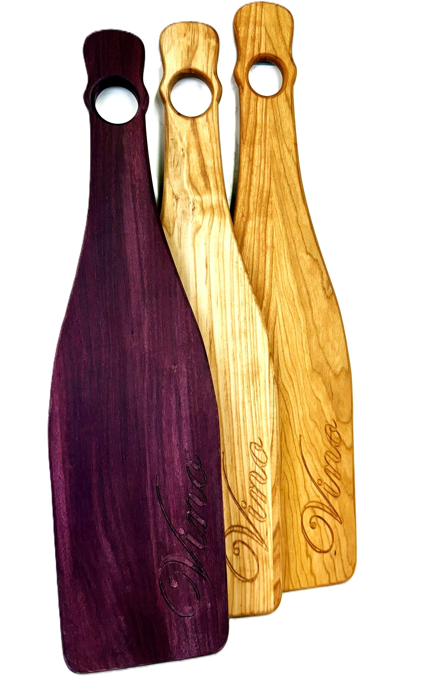 Wine Bottle Charcuterie board- Maple Hardwood