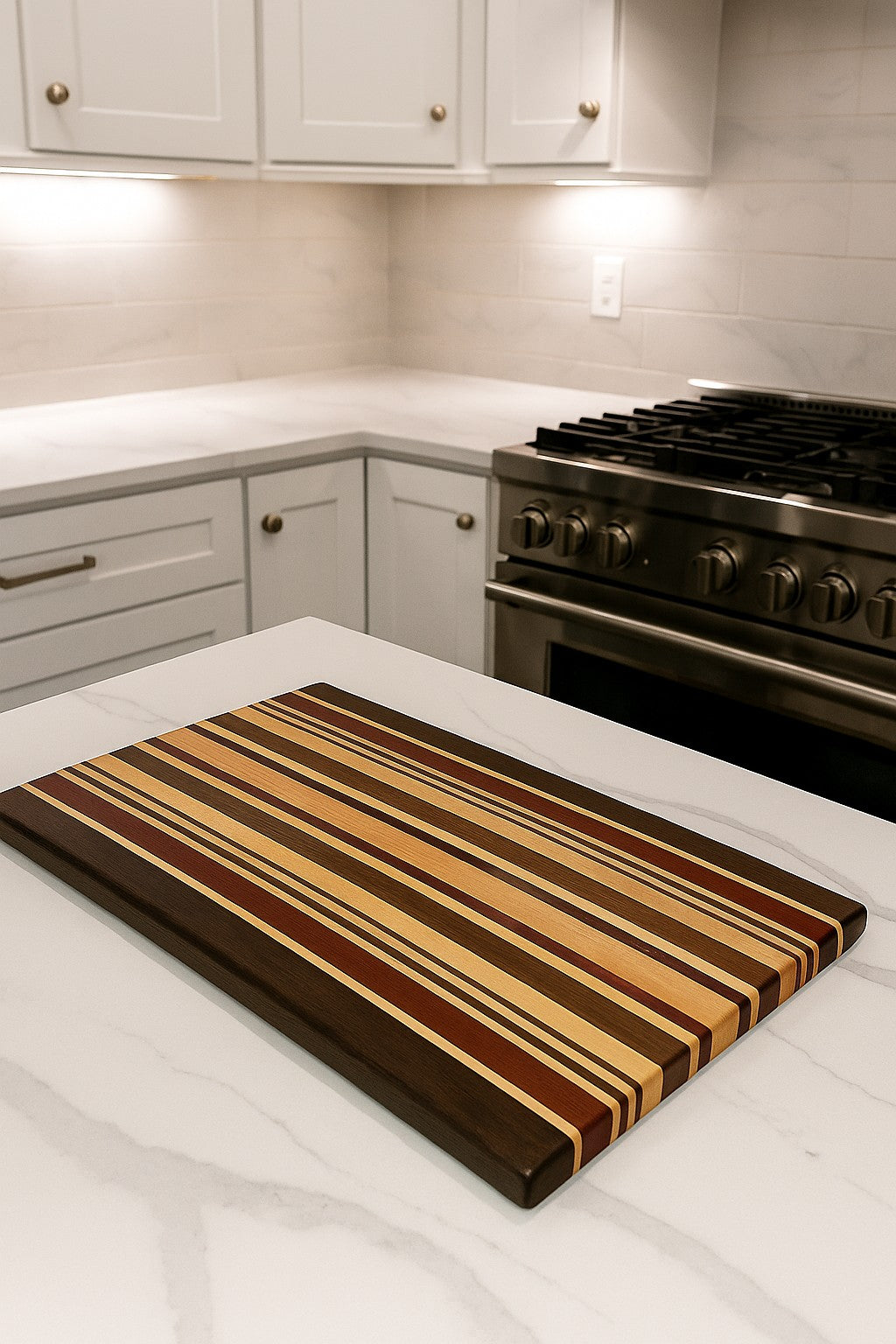 The OKI 25 – Handcrafted Hardwood Cutting Board Free Stand 24" x 14" x 1.5"